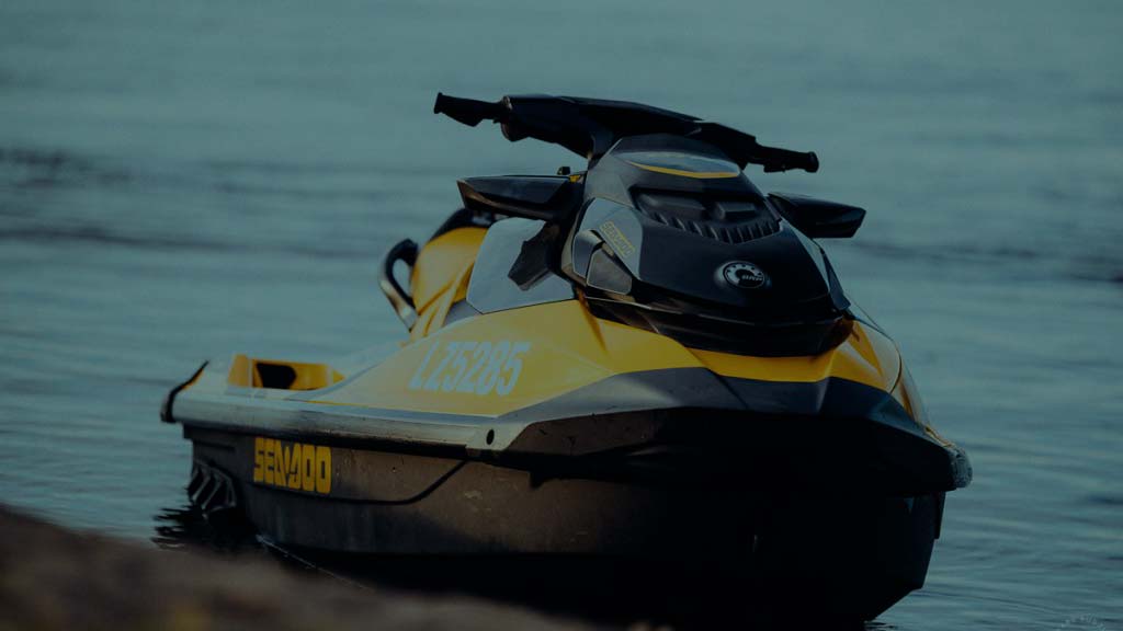 Jetski ready for a ride. Lake holidays.