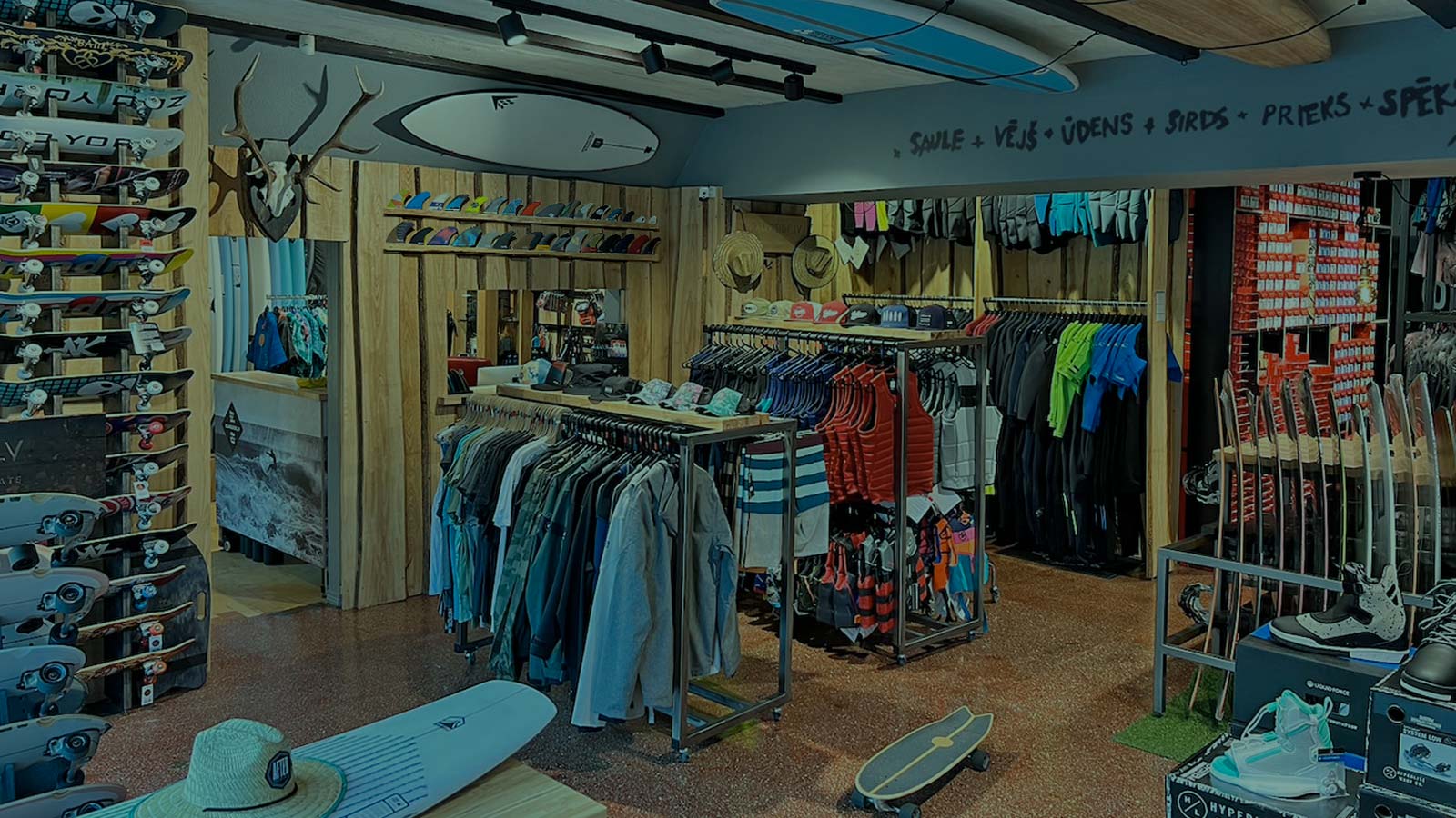 Other brands. Boardside.lv Surf and Accsessories Shop Interior. 