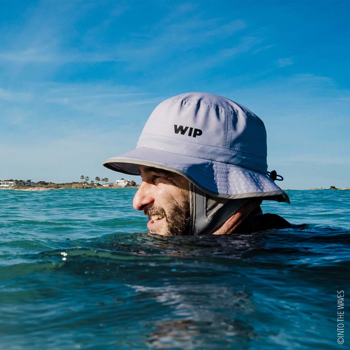 Forward-WIP Surf Bob Bump Shell Bucket Hat Helmet – Heather Gray