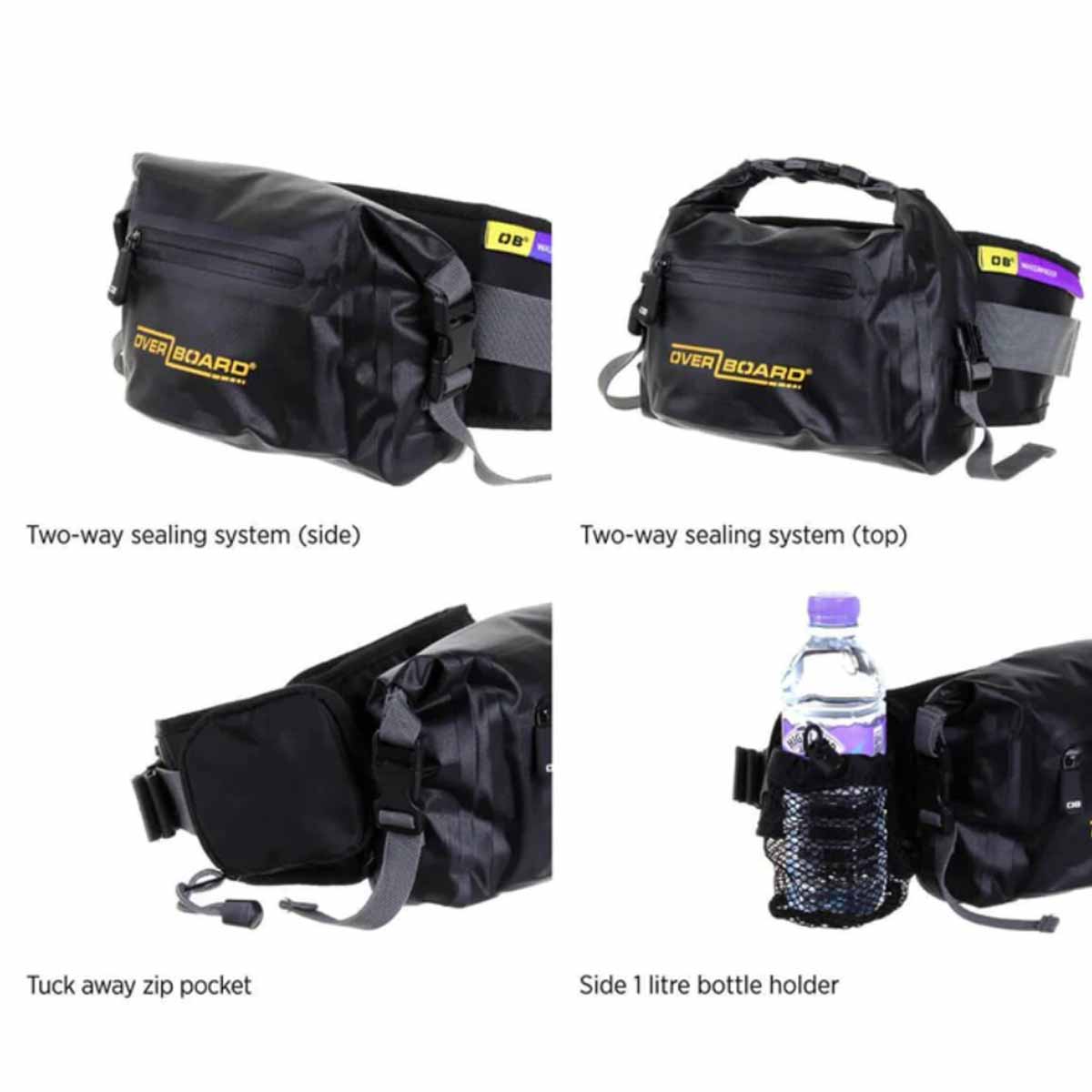 Overboard Waterproof Waist Pack – 4 liters, Yellow