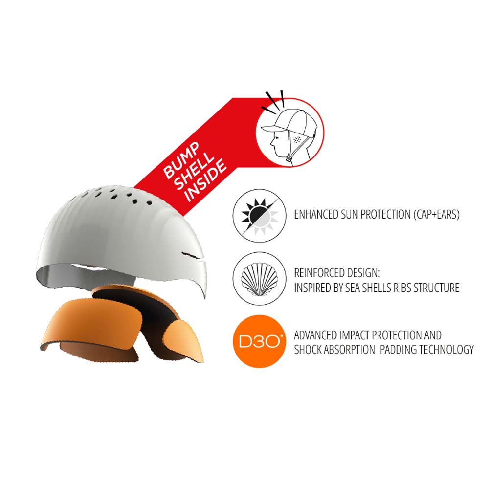 Forward-WIP Surf Bob Bump Shell Bucket Hat Helmet – Heather Gray