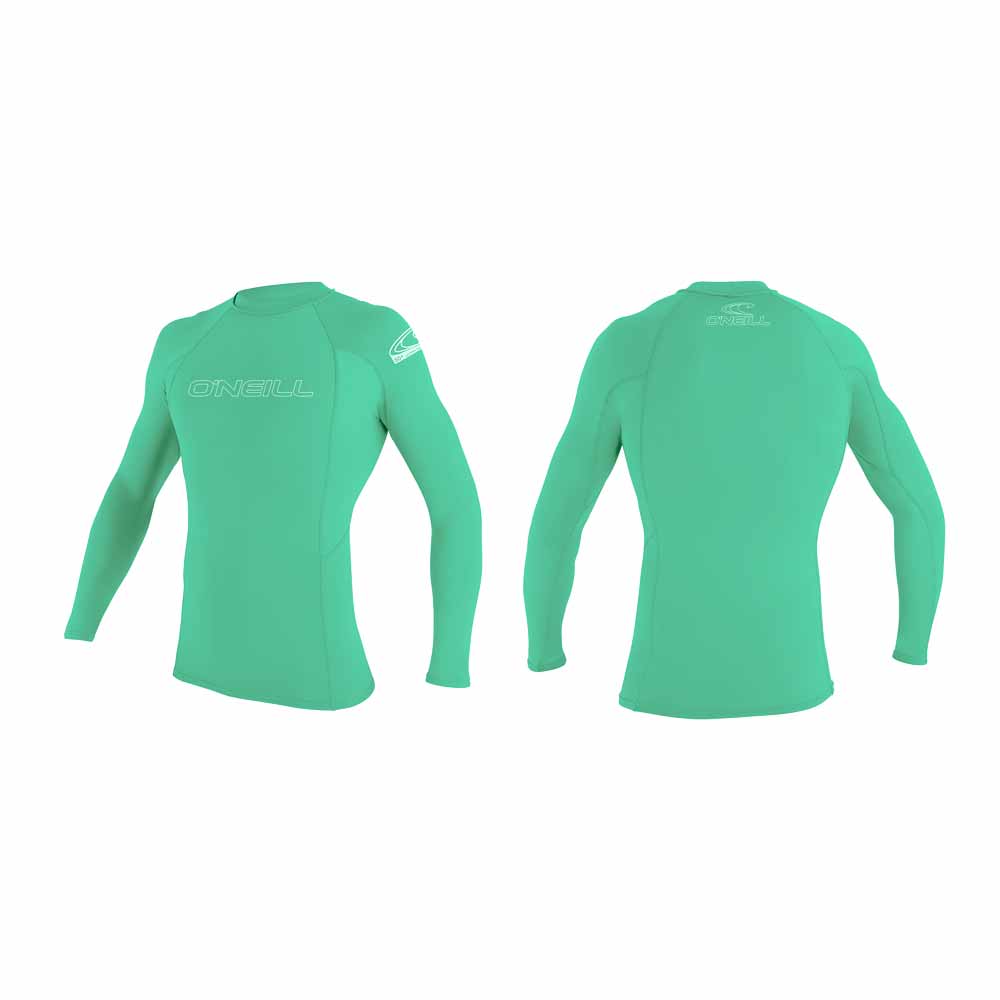 O'Neill Youth Basic Skins LS Rash Guard – Light Aqua