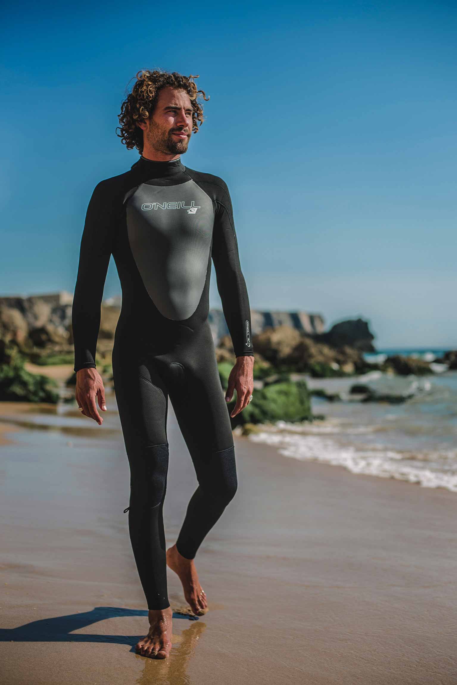 O'Neill Epic 4/3 Back Zip Full Wetsuit – Blk/Graph/Baliblu P91