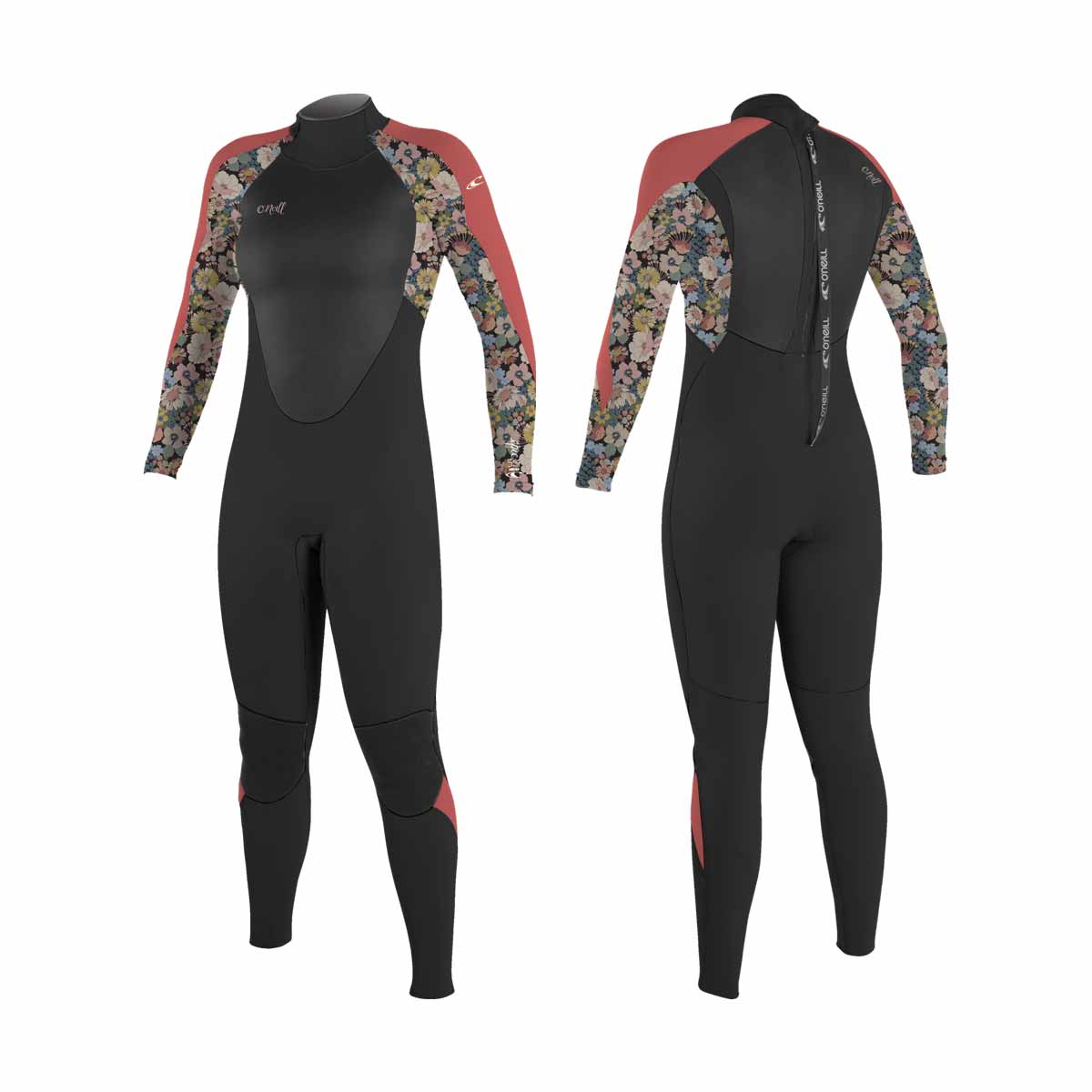 O'Neill Girls Epic full 5/4 mm Wetsuit – Black/Twiggy/Tea Rose HH9