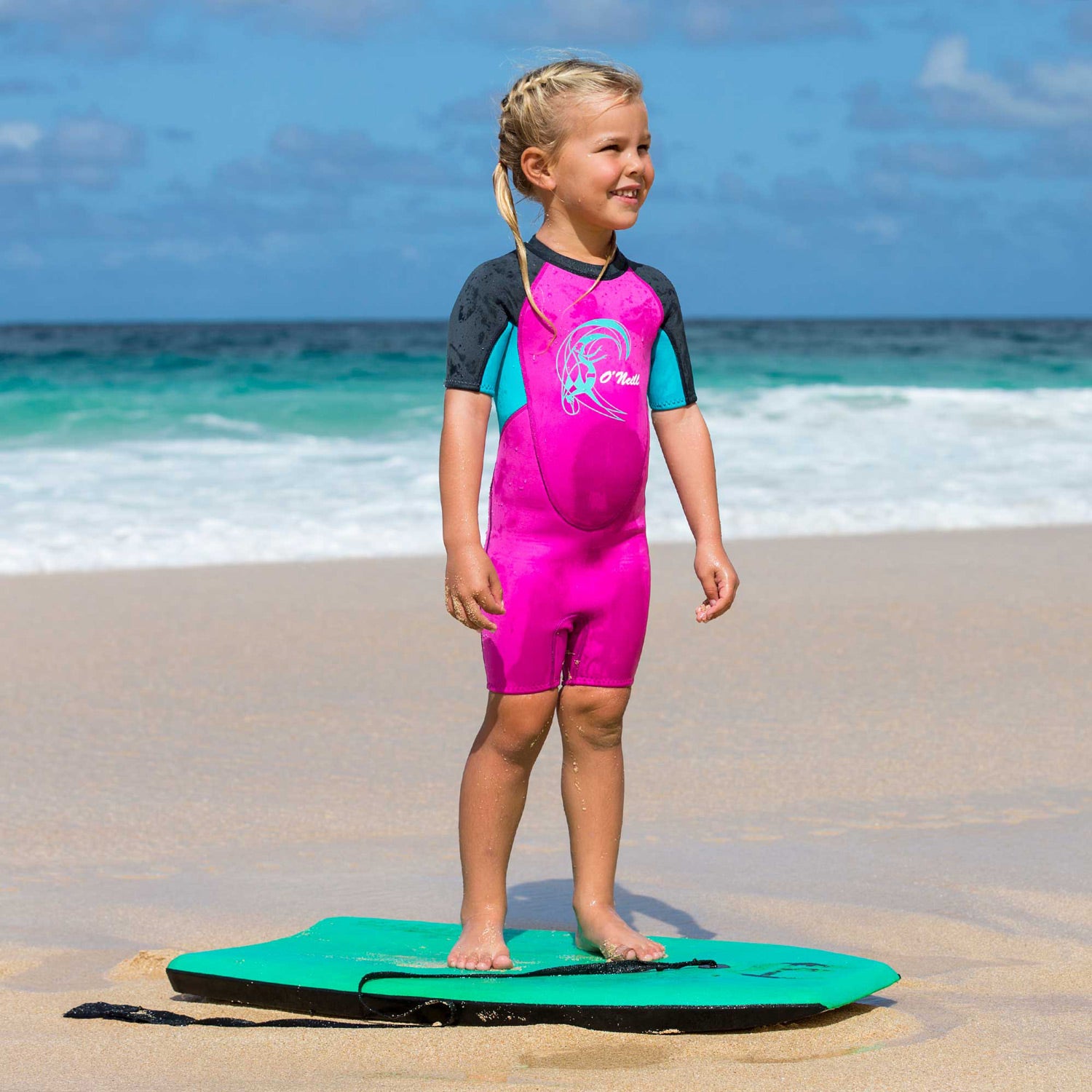 O'Neill Toddler Reactor Spring 2 mm Wetsuit – Slate/Berry/Seaglass FU2