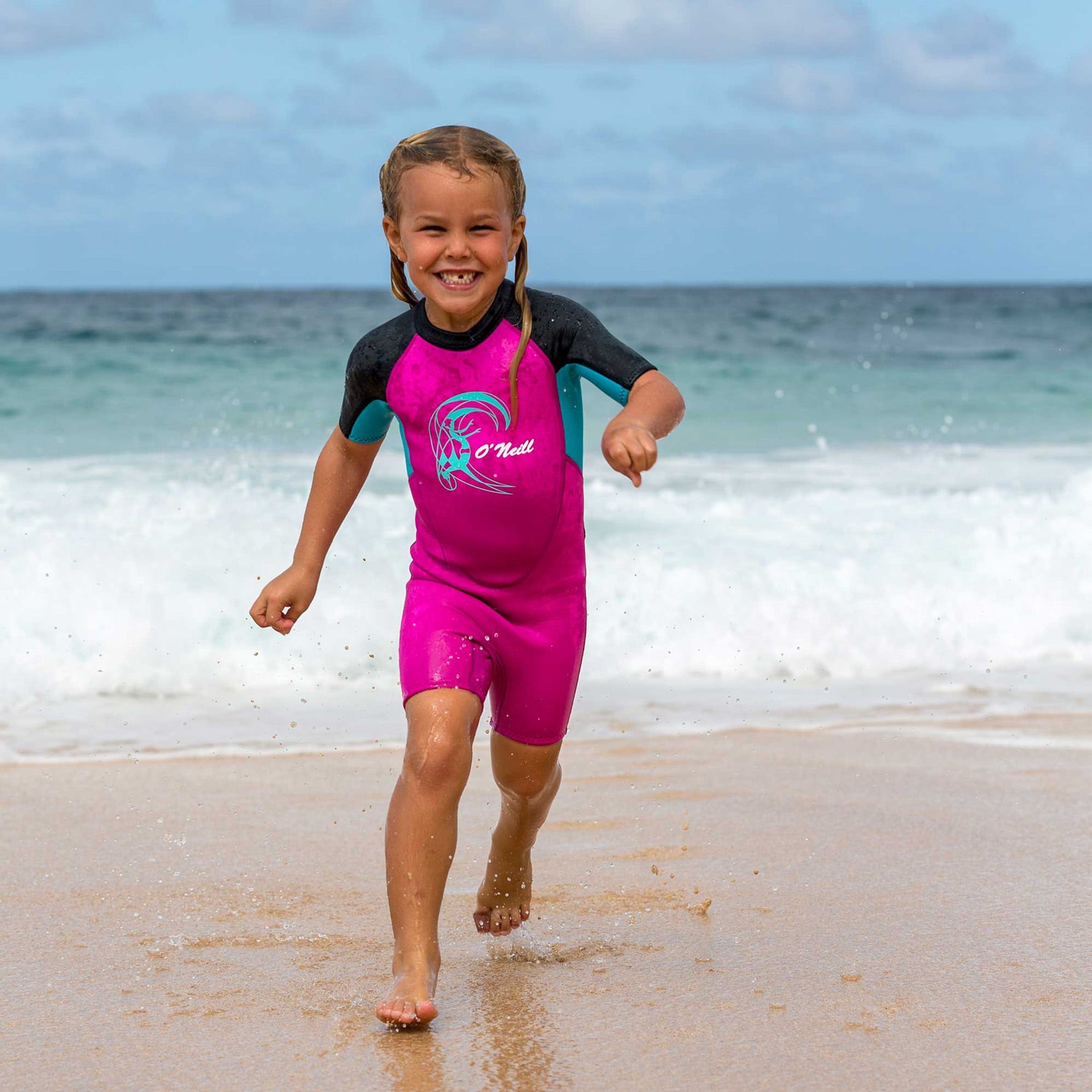 O'Neill Toddler Reactor Spring 2 mm Wetsuit – Slate/Berry/Seaglass FU2