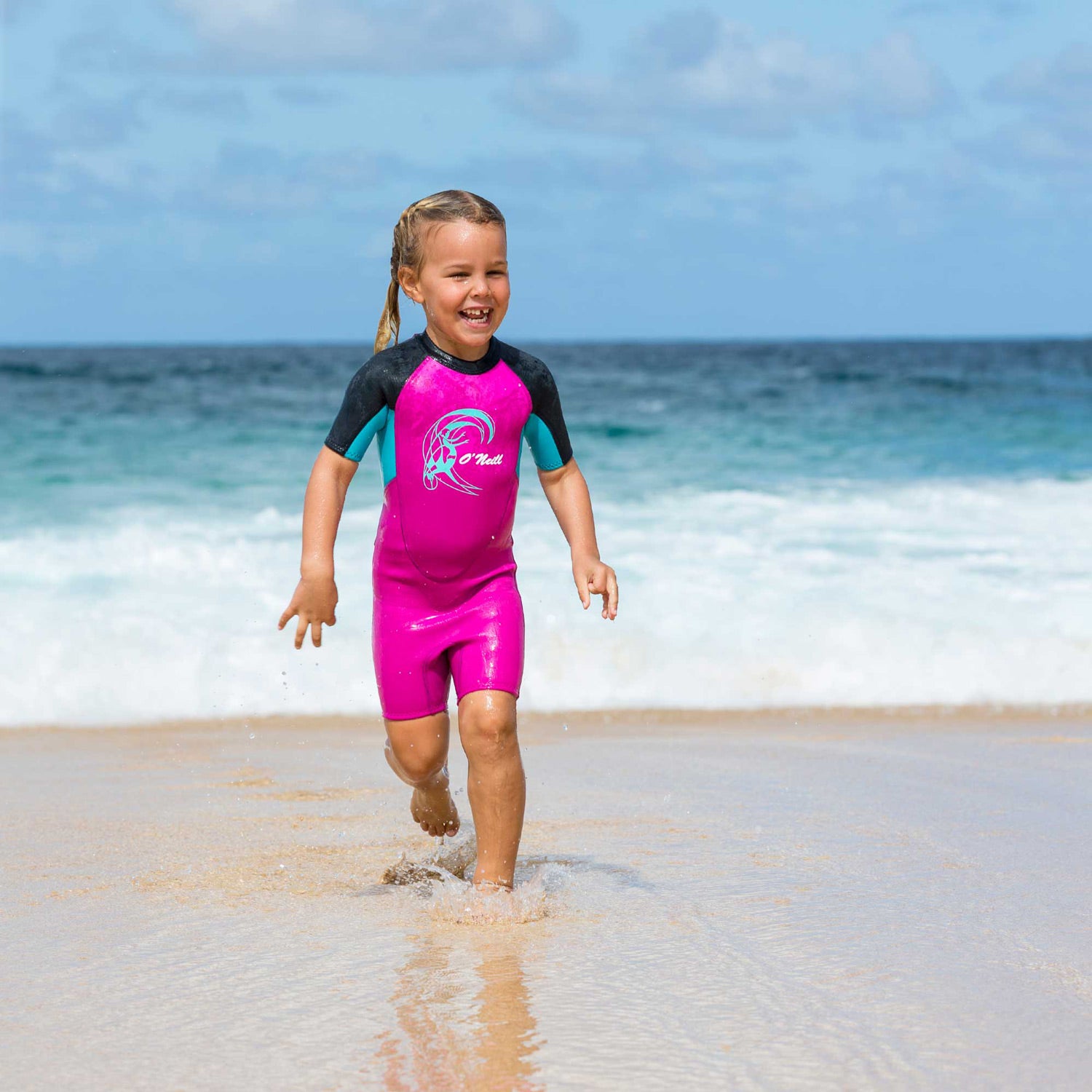O'Neill Toddler Reactor Spring 2 mm Wetsuit – Slate/Lightaqua/Ocean FQ2