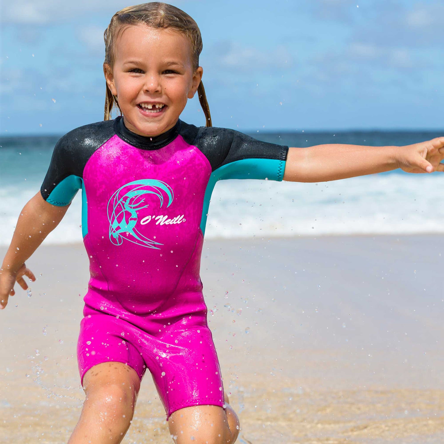 O'Neill Toddler Reactor Spring 2 mm Wetsuit – Graph/Dayglo/Ocean FX6