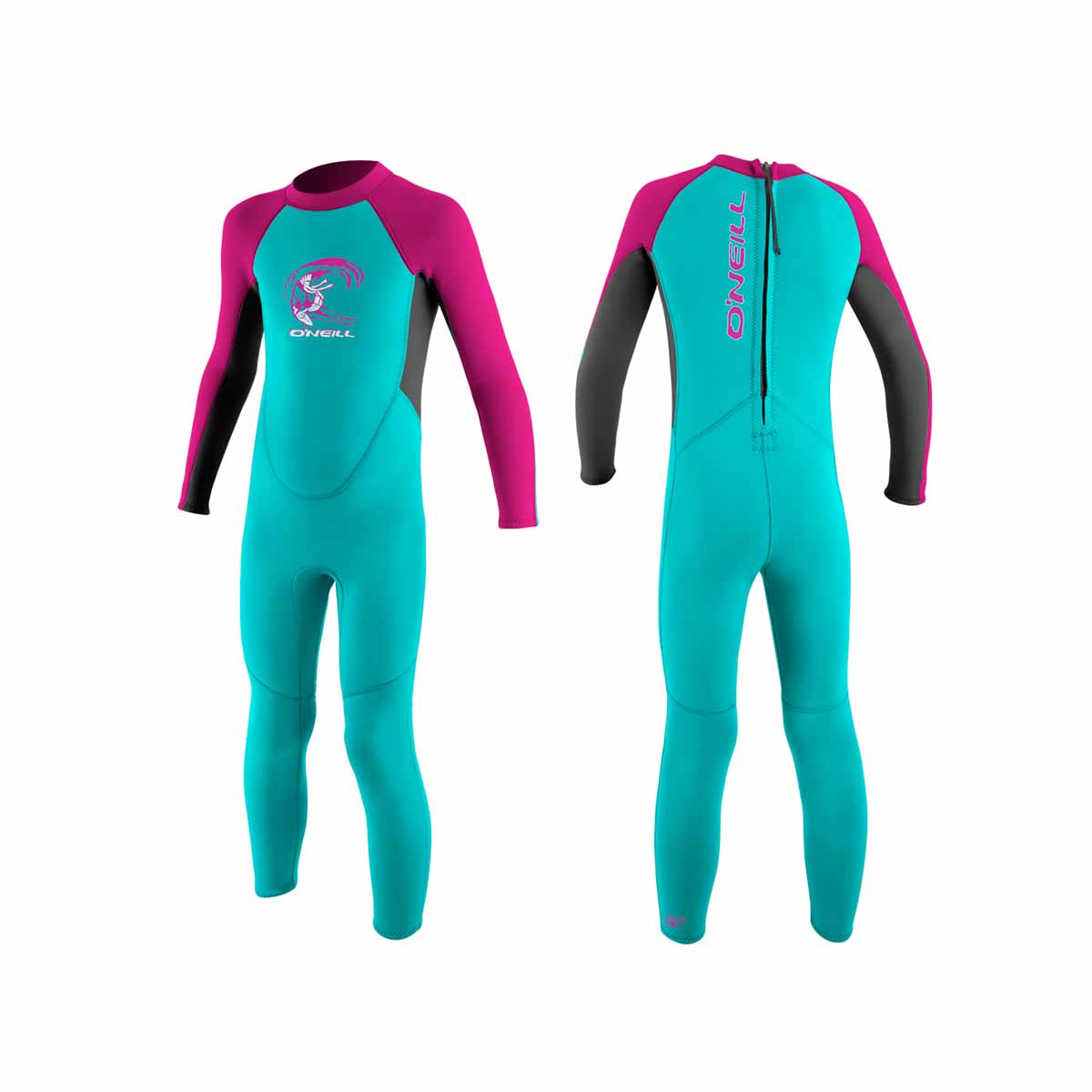 O'Neill Toddler Reactor Full 2 mm Wetsuit – Lightaqua/Berry DG5