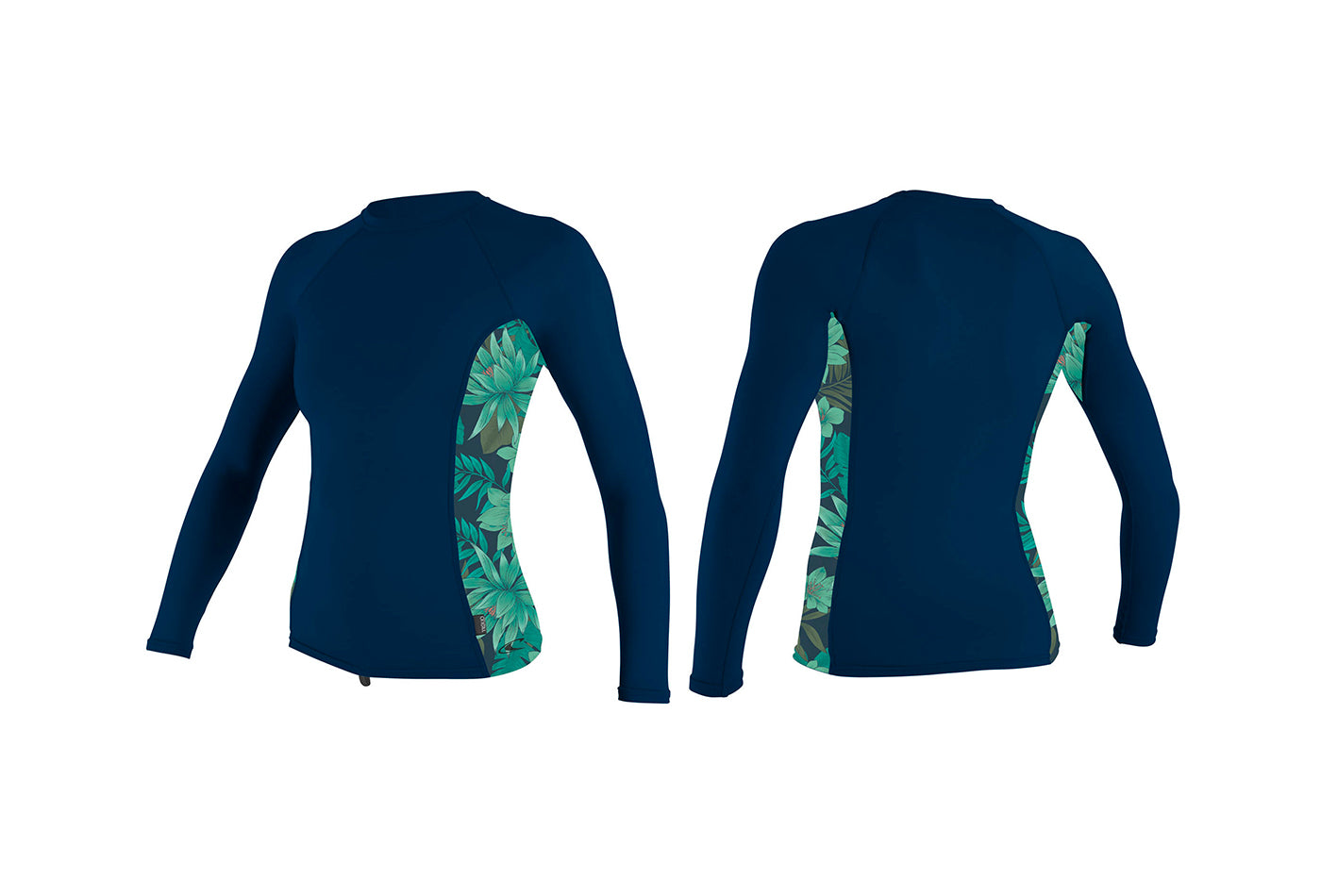 O'Neill WMS Side Print LS Crew Rash Guard – Abyss
