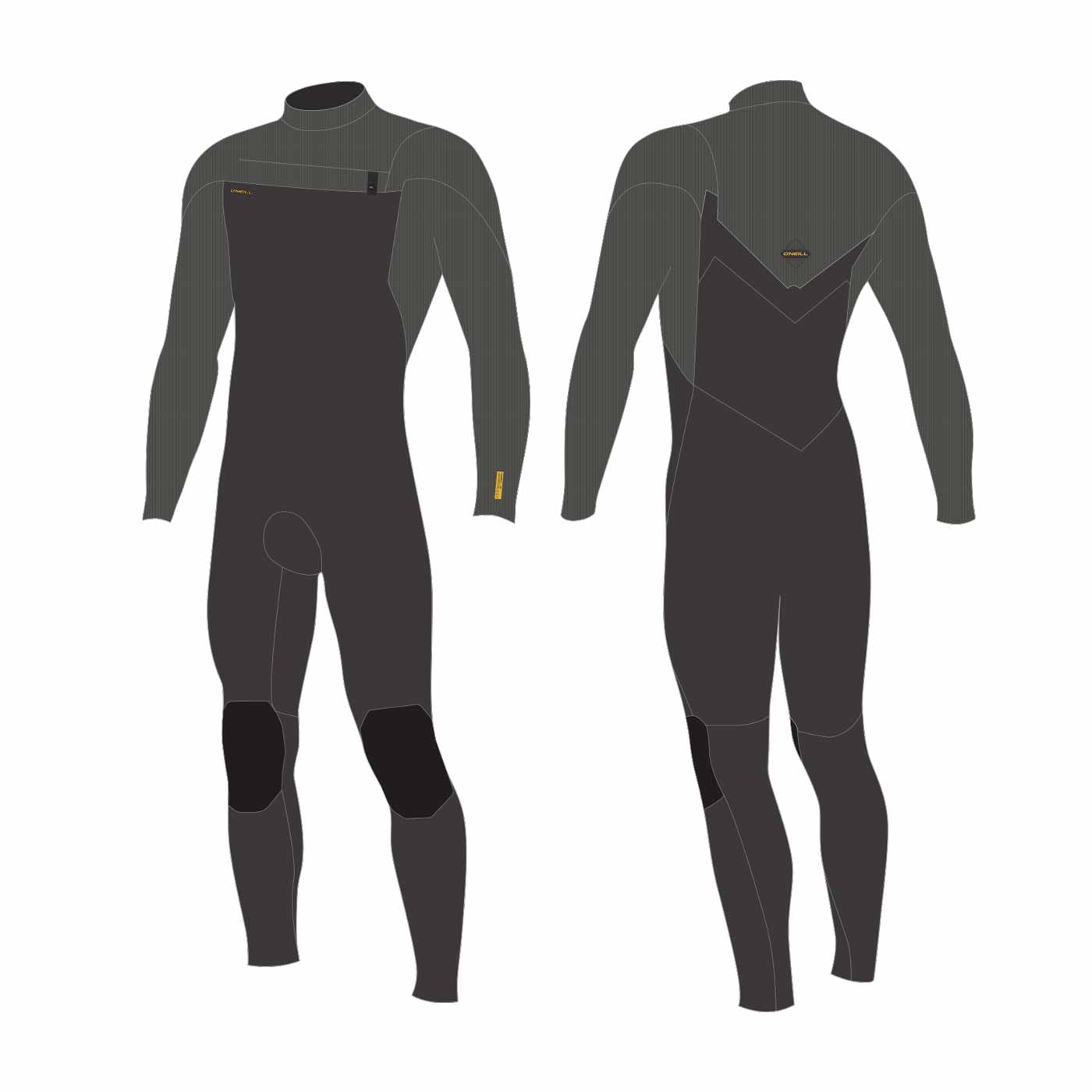 O'Neill HyperFreak Chst Zip Full 3/2+ mm Wetsuit – Arabica/Chimera IK8