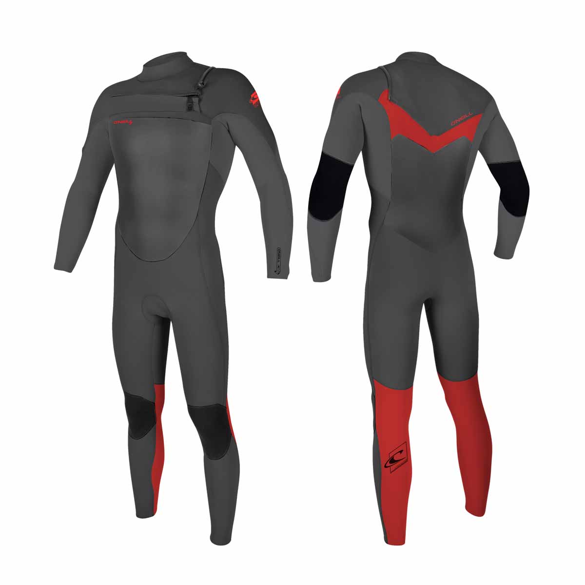 O'Neill Youth Epic CZ full 4/3 mm Wetsuit – Graph/Smoke/Red U13