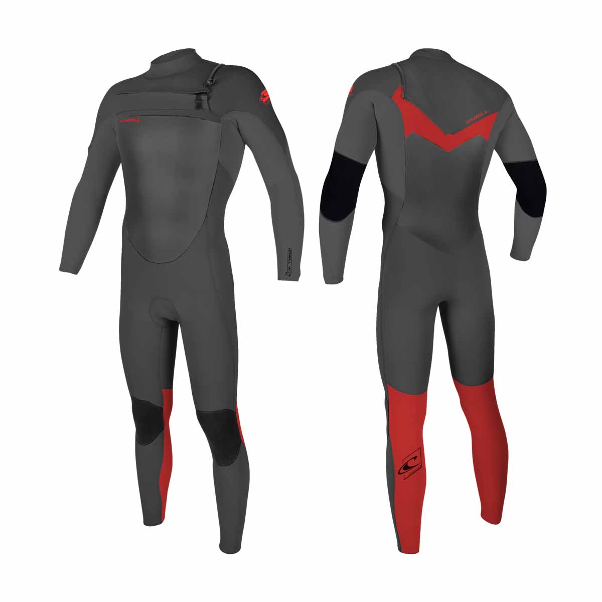 O'Neill Youth Epic CZ full 5/4 mm Wetsuit – Graph/Smoke/Red U13