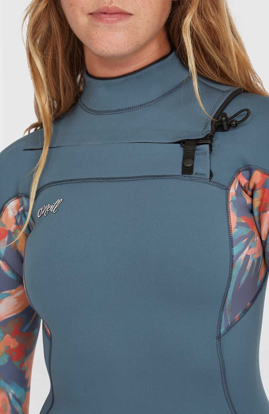 O'Neill WMS Epic Chest Zip Full 4/3 mm Wetsuit – Copenblu/Ptdtrpcs IL5