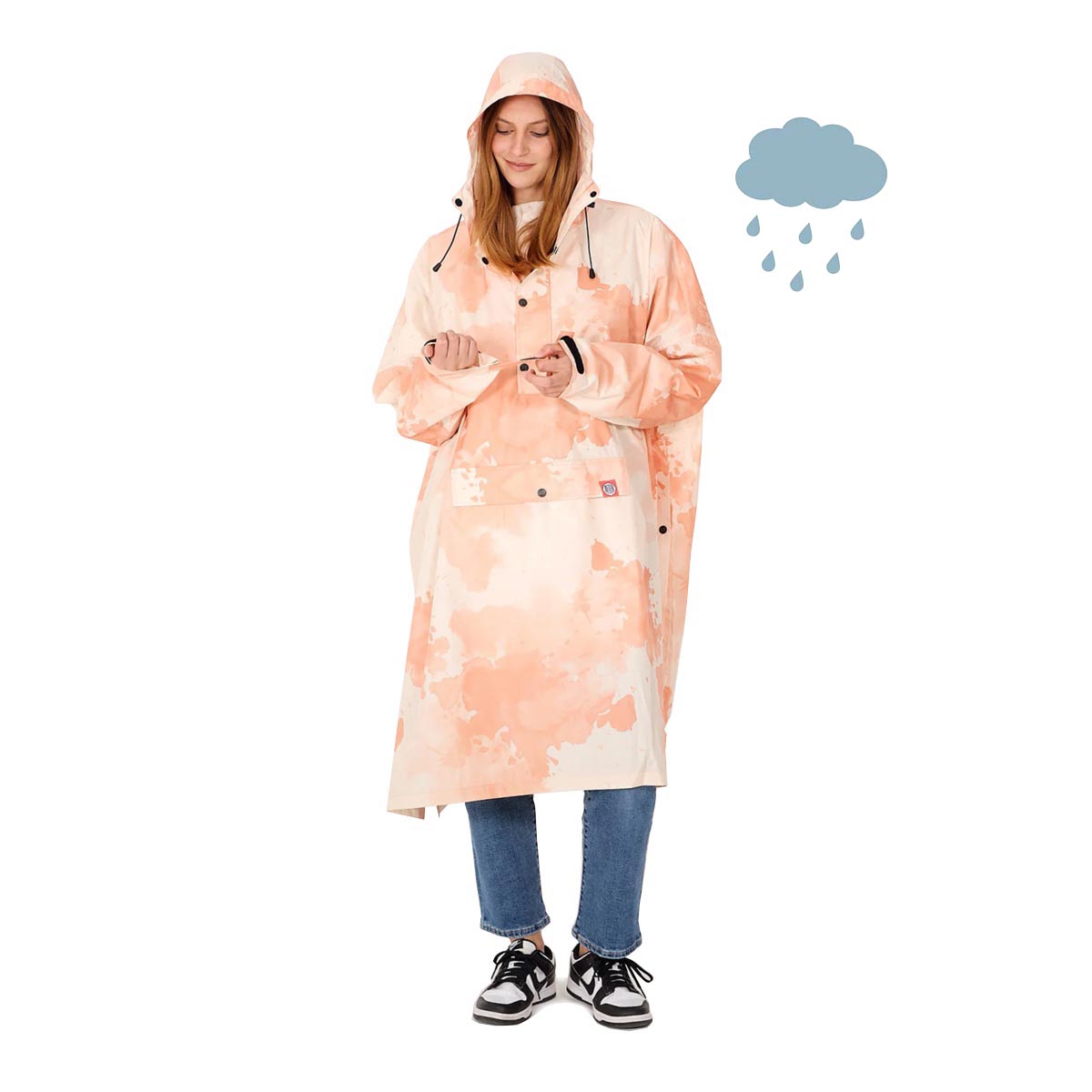 After Essentials Rain Poncho – Watercolor