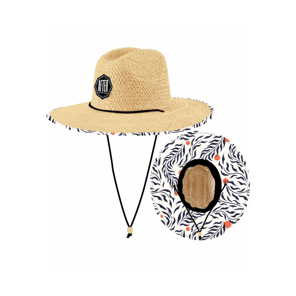 After Essentials Straw Hat – Spring Leaves
