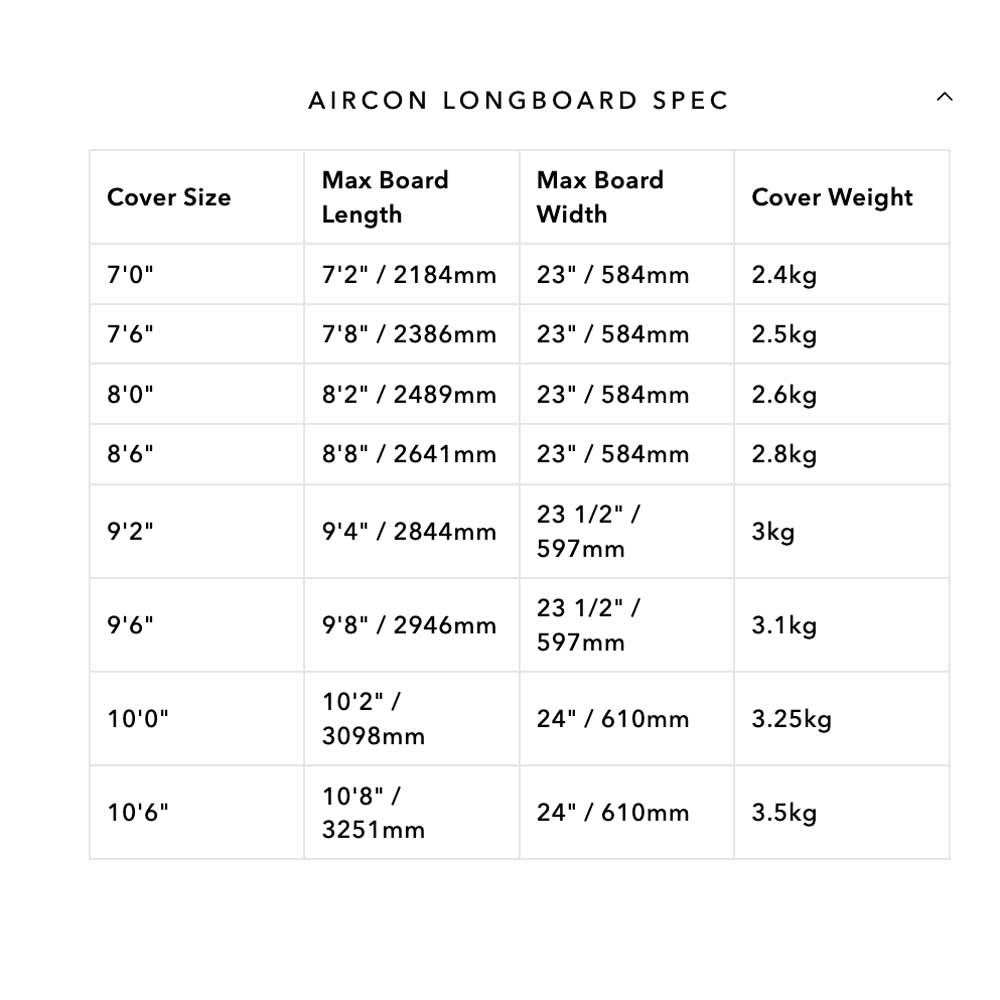 Ocean & Earth Aircon Longboard Cover – 7'0-10'6
