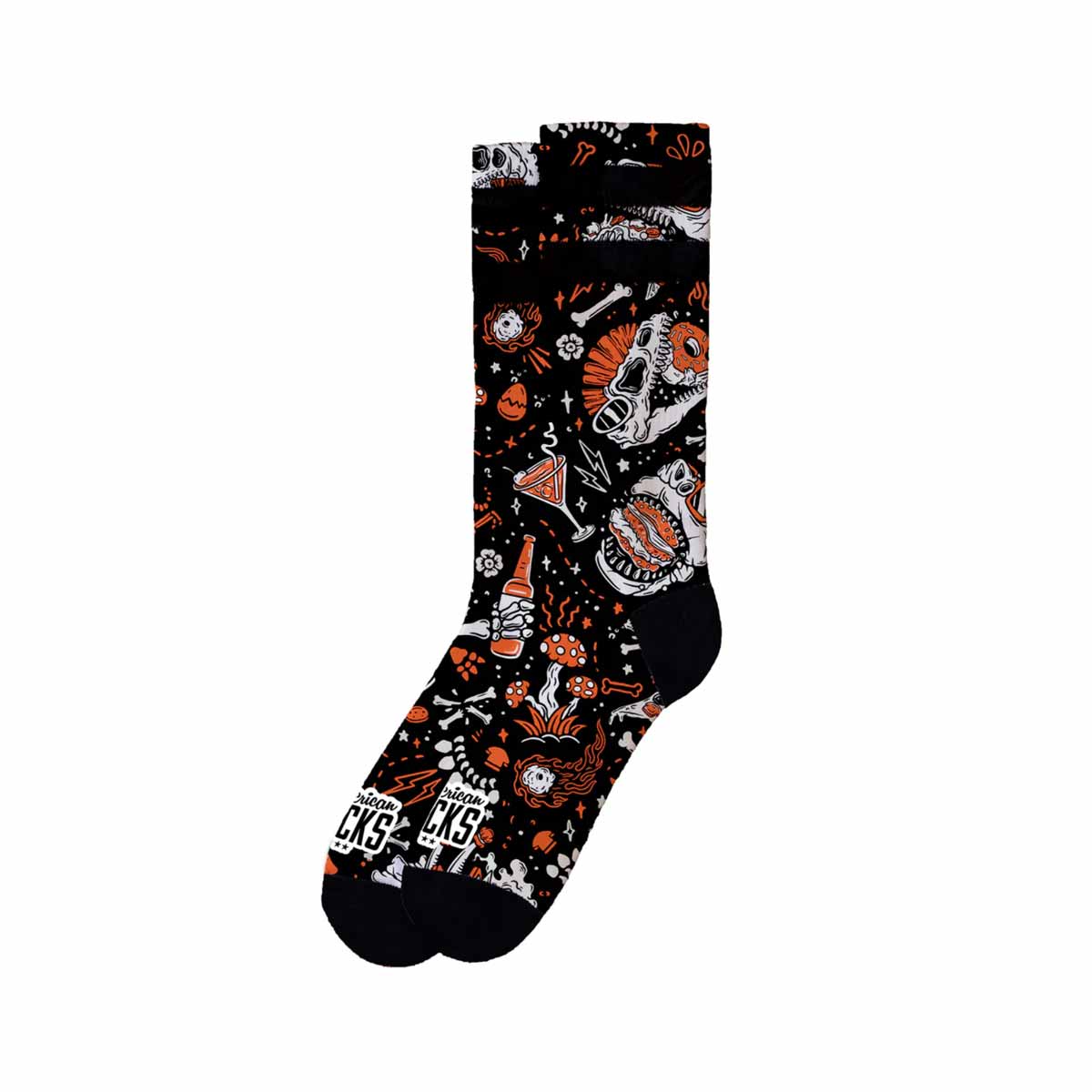 American Socks Slick Dinos Mid High