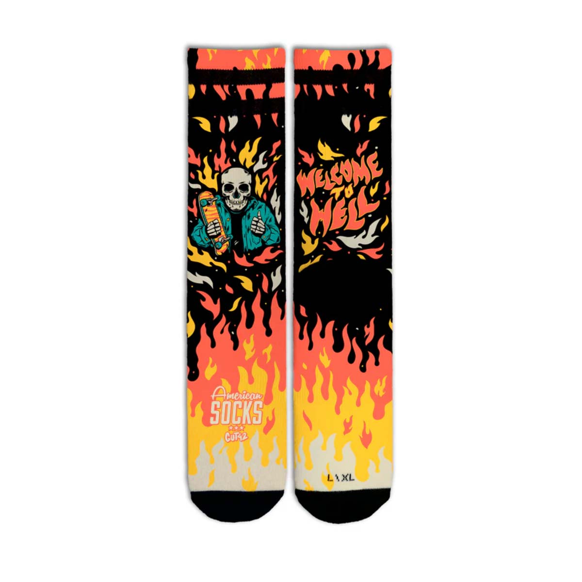 American Socks Mid High Welcome To Hell