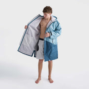Dryrobe Advance Changing Robe Waterproof Jacket - Blue Light Grey