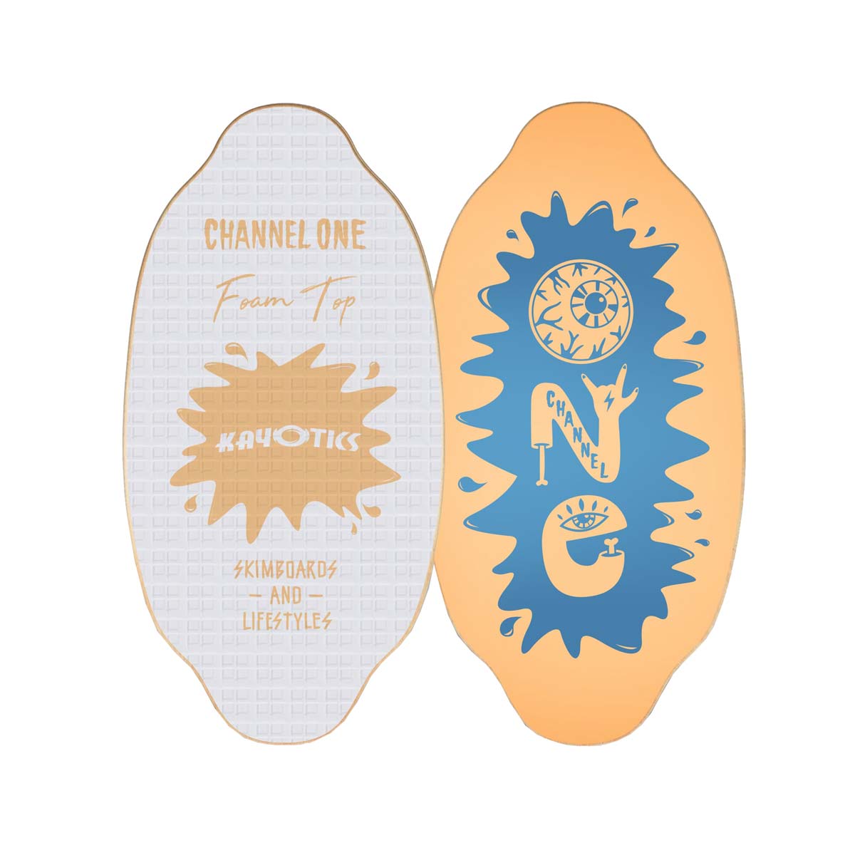 Kayotics Channel One Foam Top Skimboard Peach – 100cm
