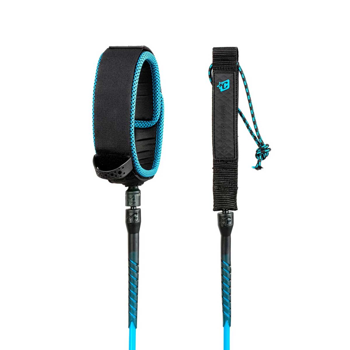 Creatures Reliance Longboard Knee 9ft Leash – Cyan