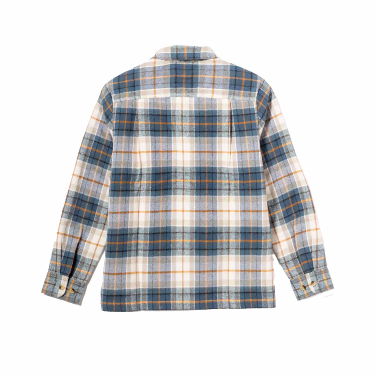 Dark Seas Baker Woven Flannel Shirt – Navy/White