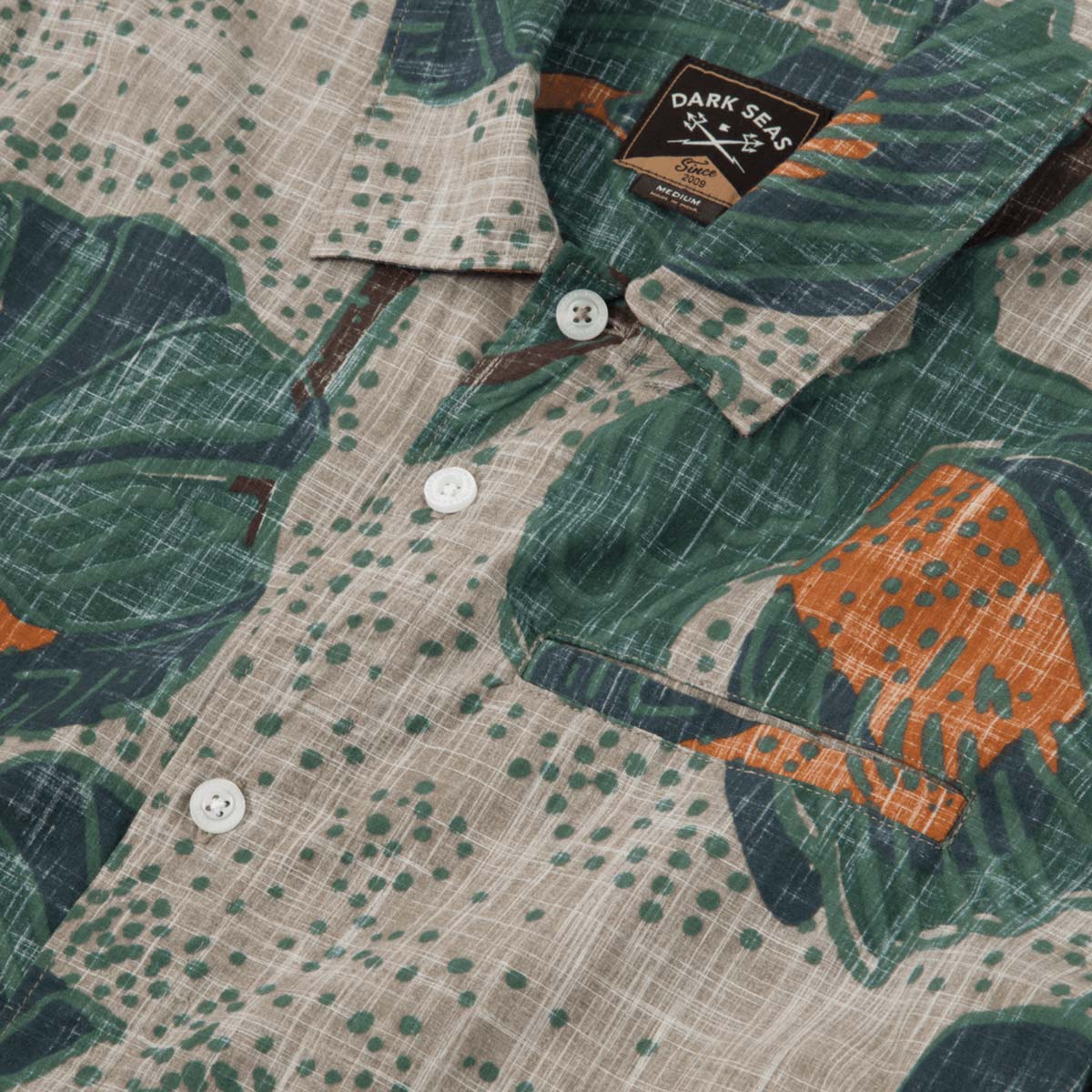 Dark Seas Bloom Woven S/S Shirt – Aloe
