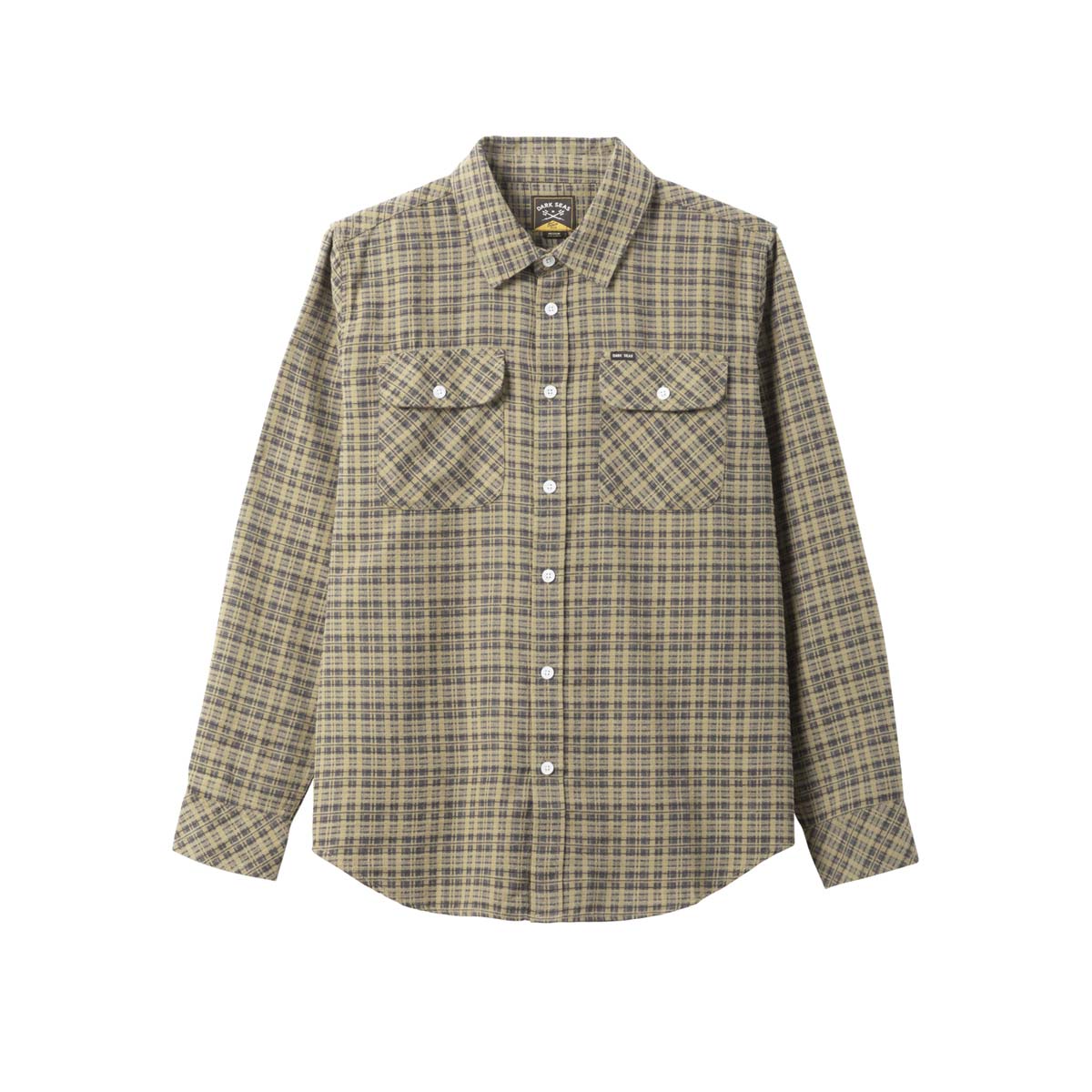 Dark Seas Drake Flannel Shirt – Aloe/Black