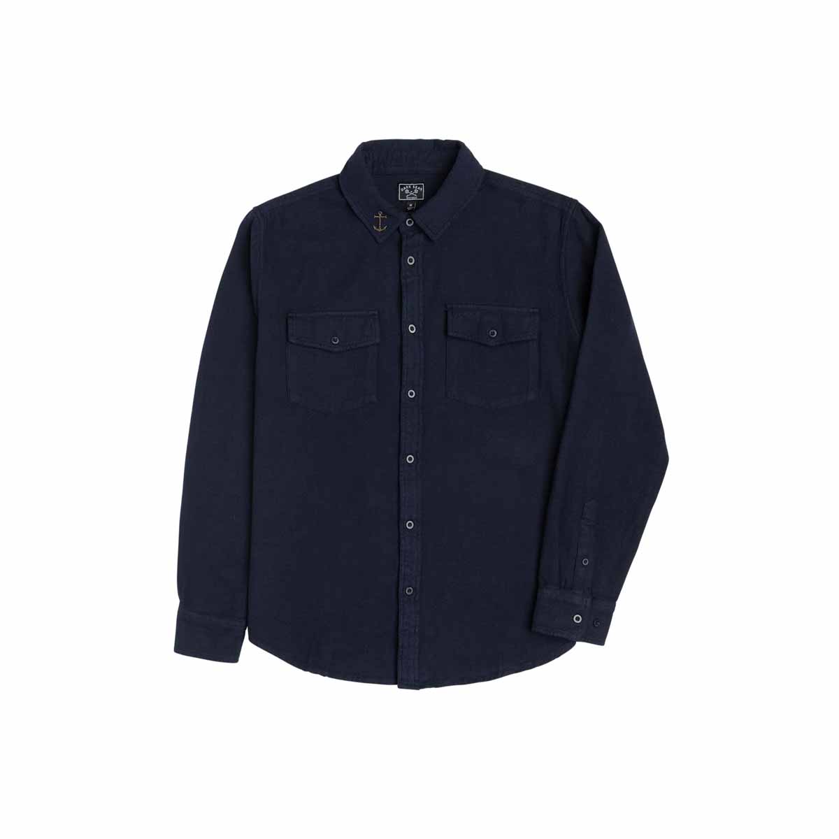 Dark Seas Go-To Flannel Shirt – Navy