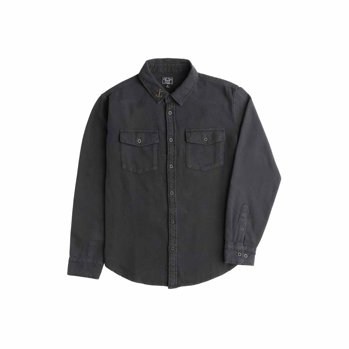 Dark Seas Go-To Flannel Shirt – Black
