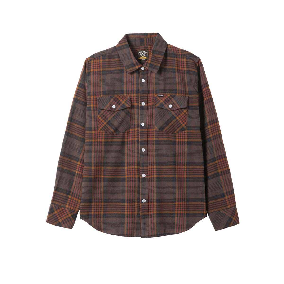 Dark Seas Newton Flannel Shirt – Brown/Black