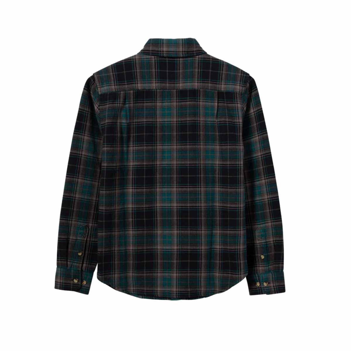 Dark Seas Selway Woven Flannel Shirt – Black