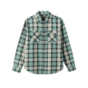 Dark Seas Tanglewood Woven Flannel Shirt – White/Blue