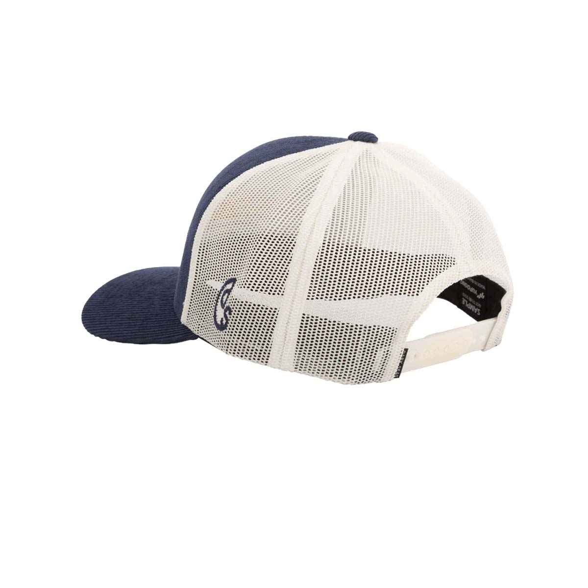 Dark Seas Tucker Corduroy Trucker Cap – Navy/White