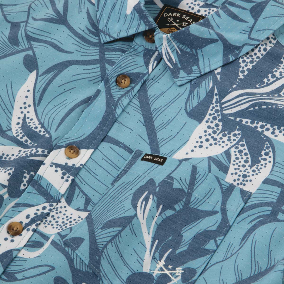 Dark Seas Webster Woven S/S Shirt – Blue