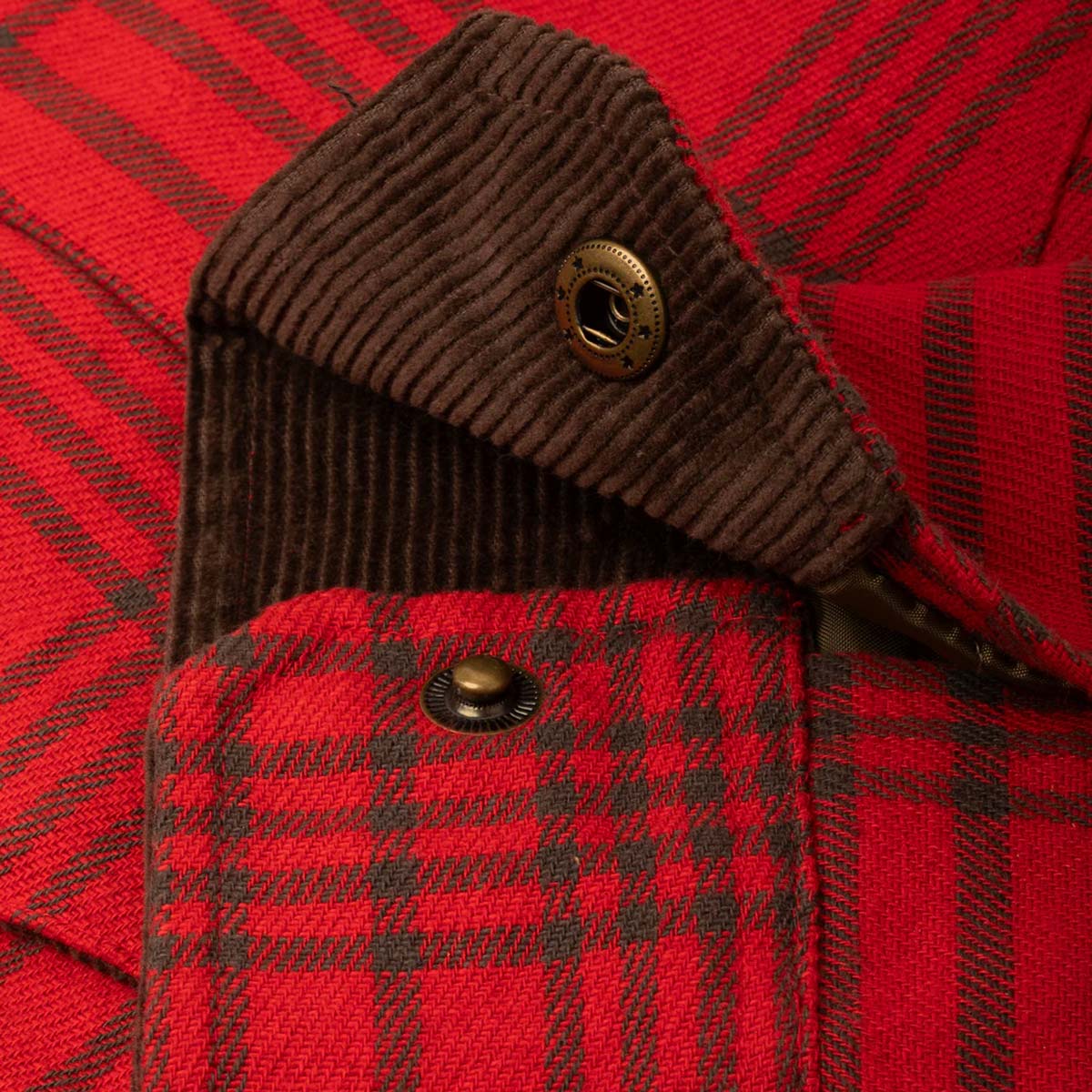 Dark Seas Zilker Woven Flannel Jacket – Red