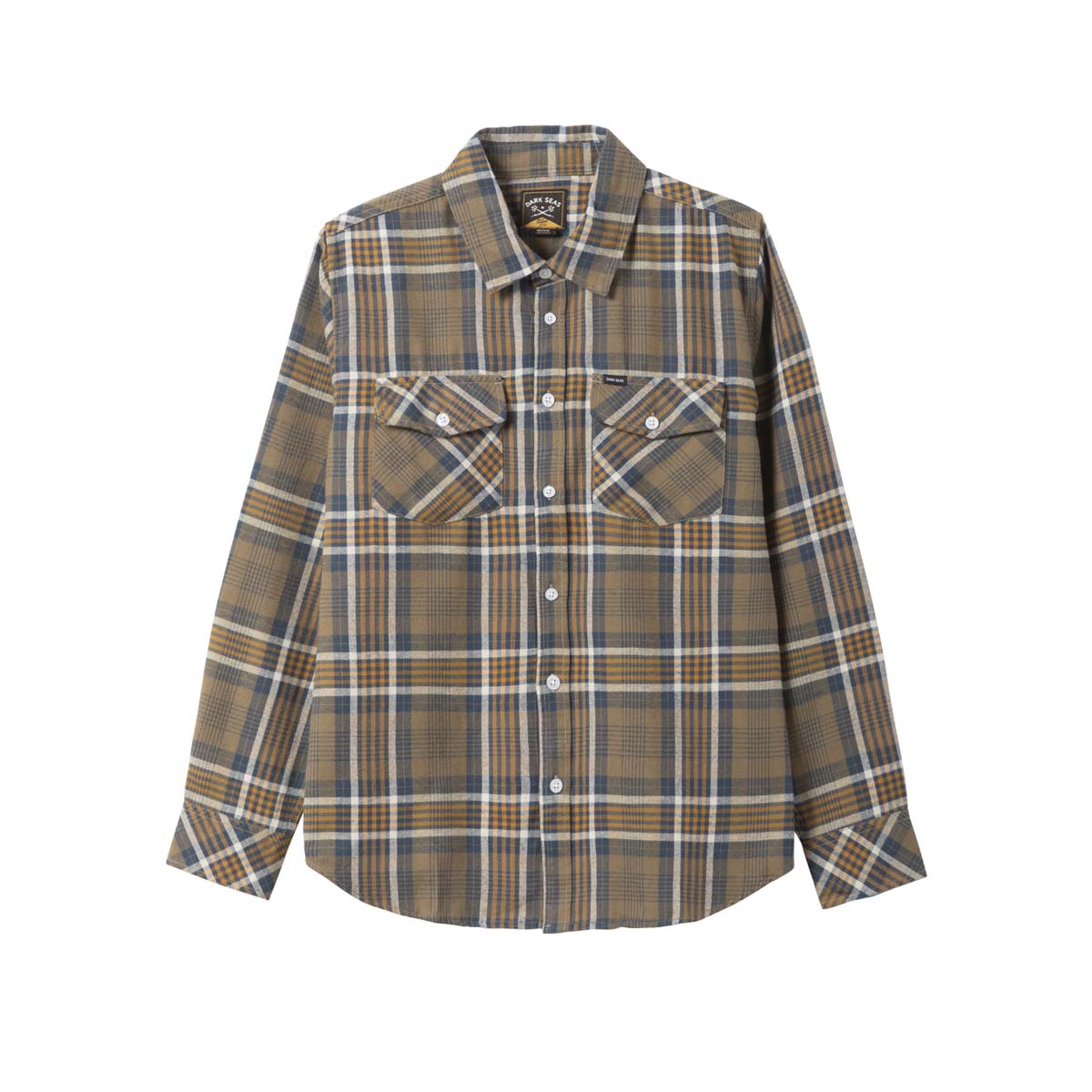Dark Seas Newton Flannel Shirt – Grey/Navy