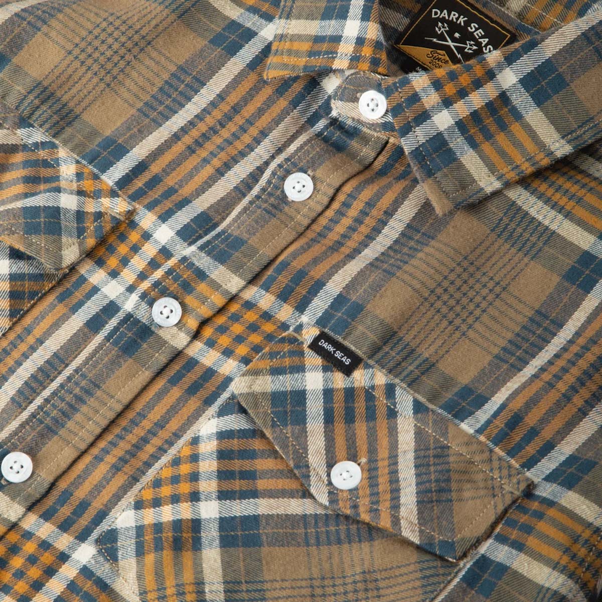 Dark Seas Newton Flannel Shirt – Grey/Navy