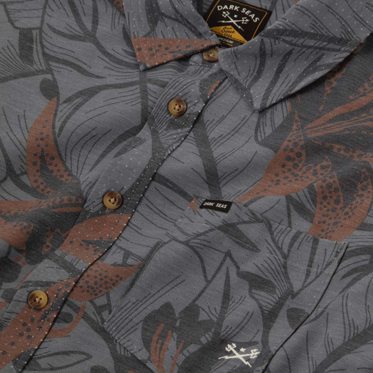 Dark Seas Webster Woven S/S Shirt – Charcoal