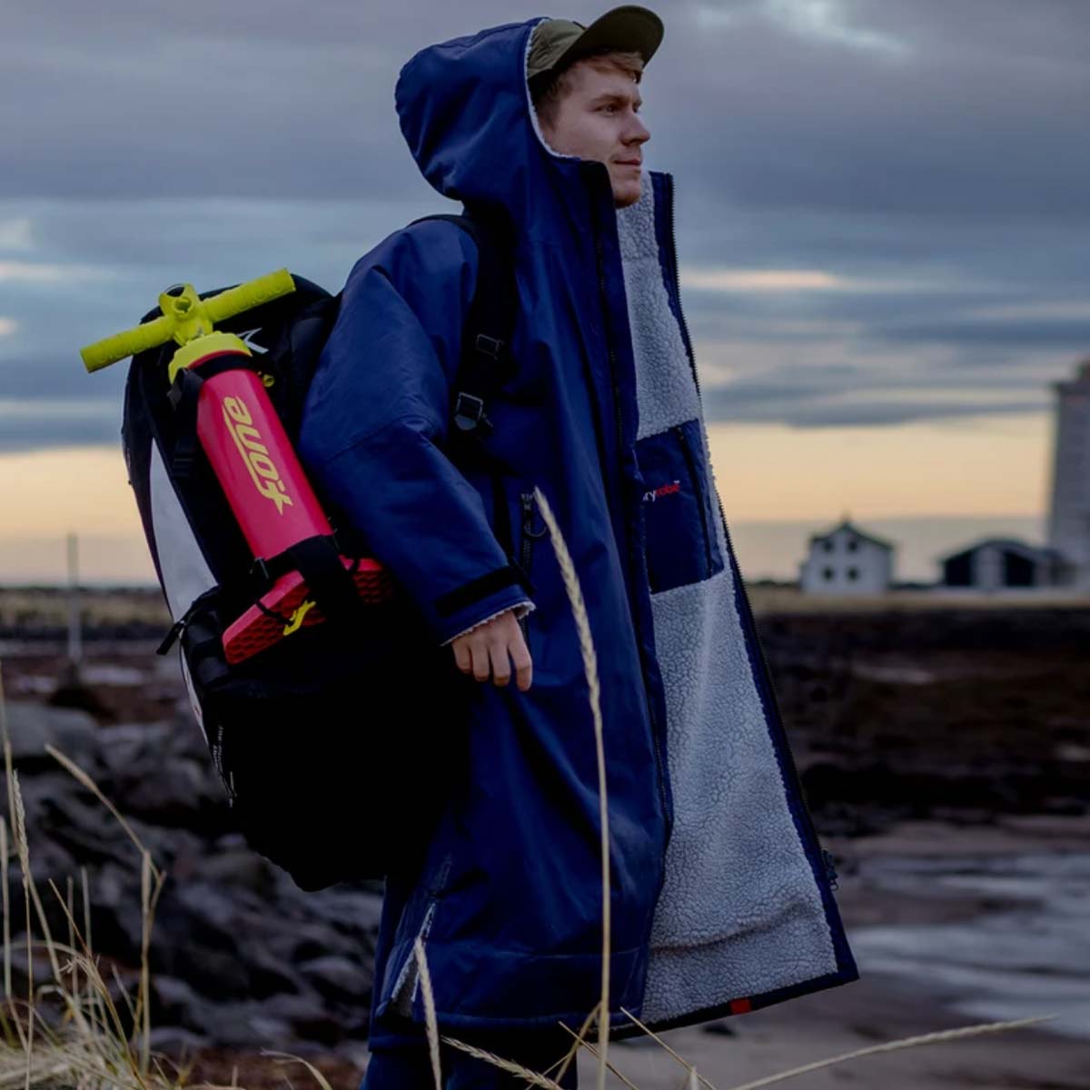Dryrobe Advance Changing Robe Waterproof Jacket - Navy Grey