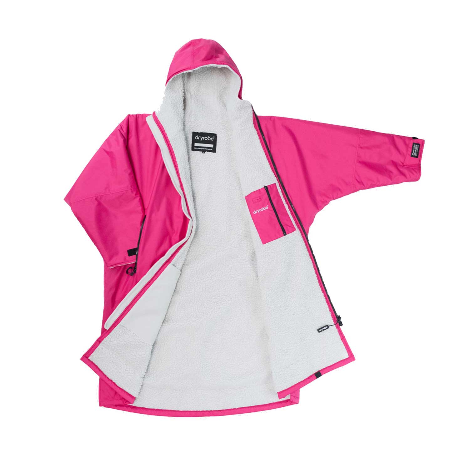 Dryrobe Advance Changing Robe Waterproof Jacket - Pink Light Grey