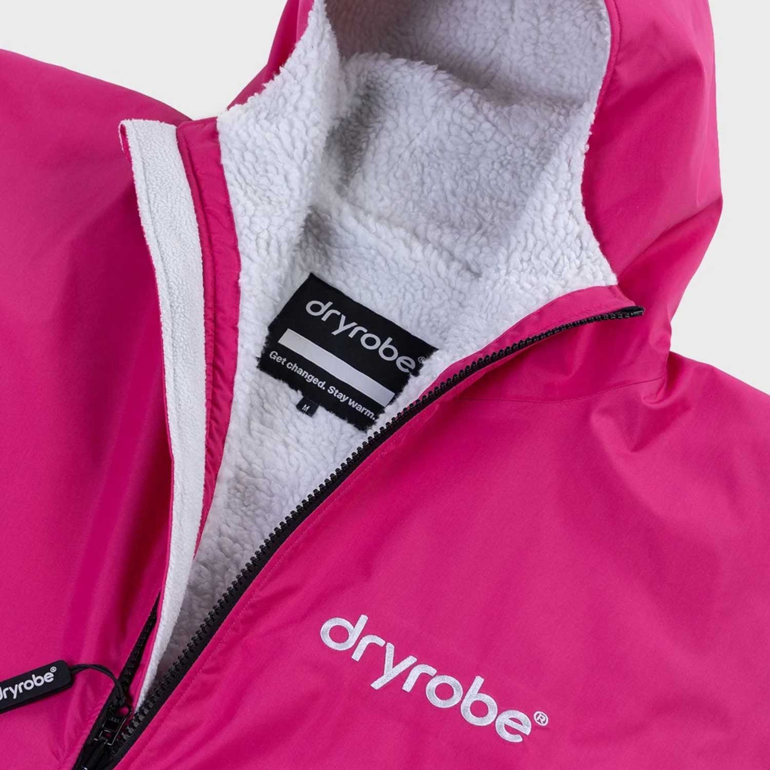 Dryrobe Advance Changing Robe Waterproof Jacket - Pink Light Grey