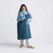 Dryrobe Advance Kids Changing Robe Waterproof Jacket - Blue Light Grey
