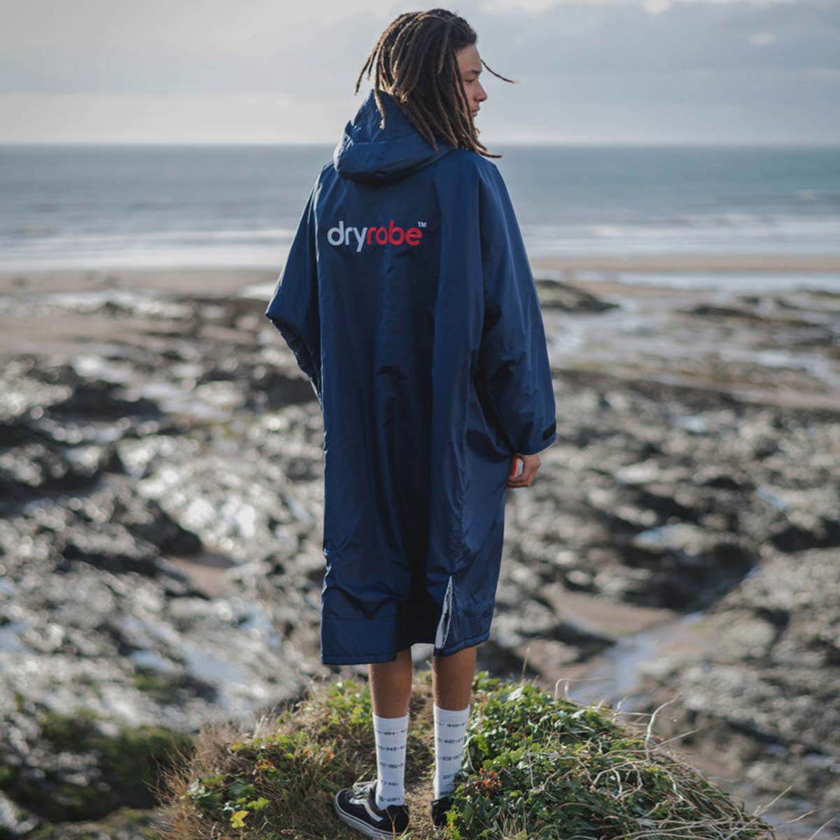 Dryrobe Advance Changing Robe Waterproof Jacket - Navy Grey