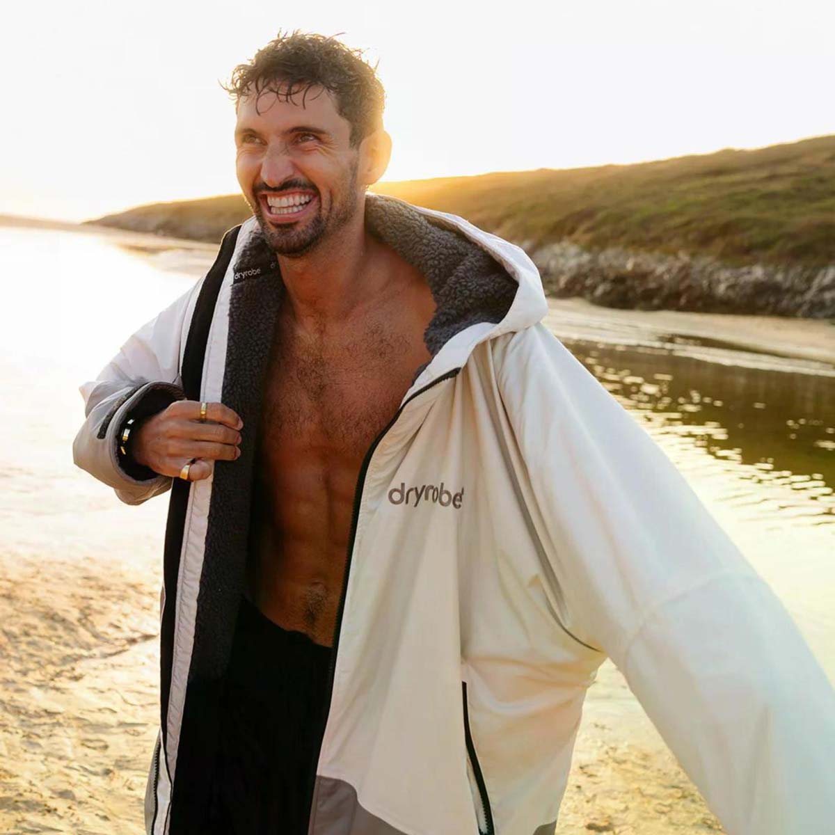 Dryrobe Advance Changing Robe Waterproof Jacket - Stone