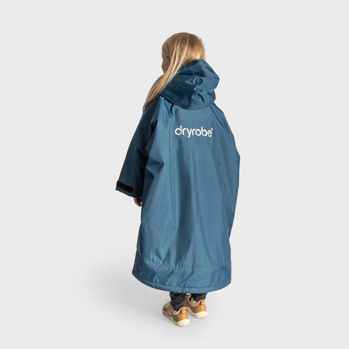 Dryrobe Advance Kids Changing Robe Waterproof Jacket - Deep Sea Blue Sand Camo