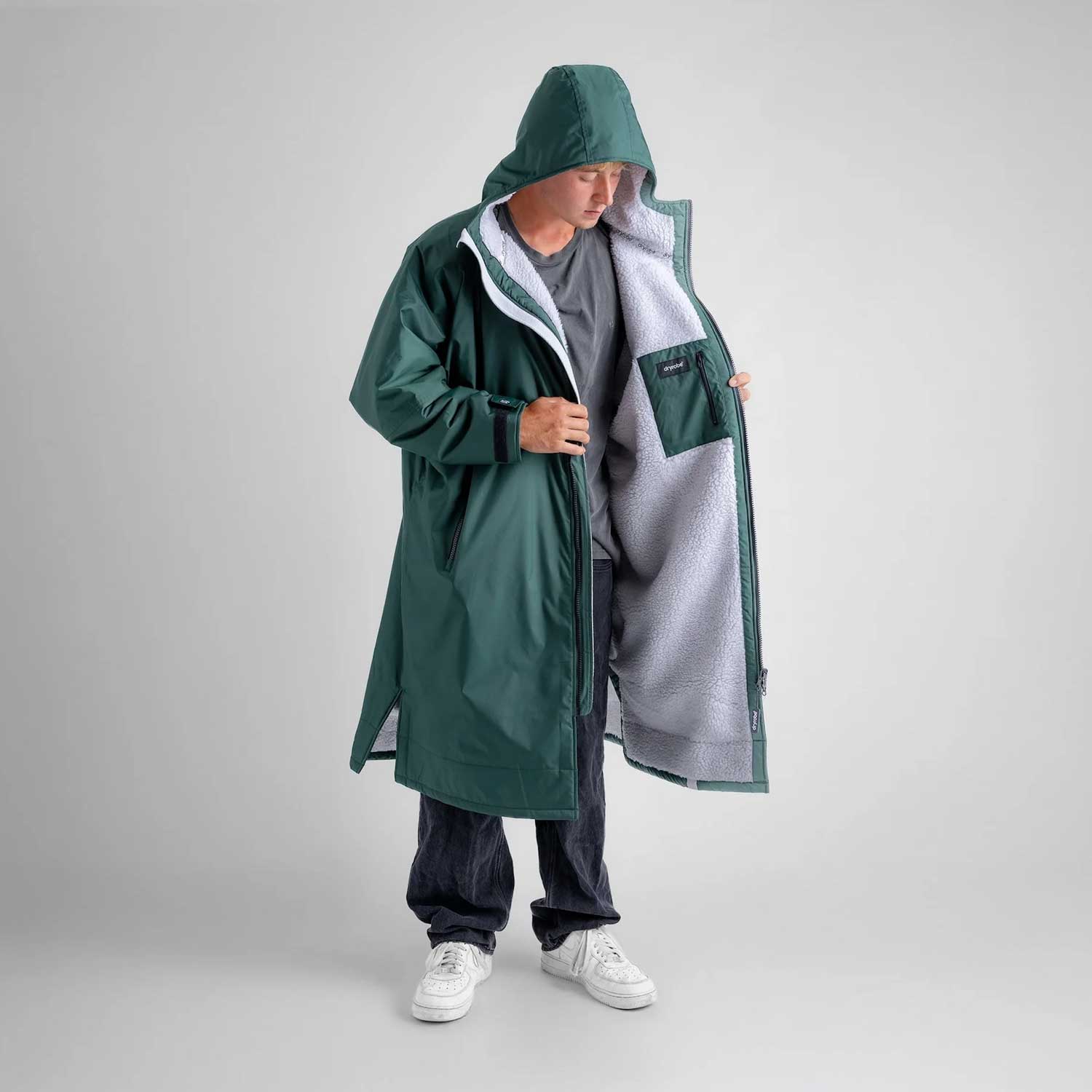 Dryrobe Advance Changing Robe Waterproof Jacket - Dark Green Grey