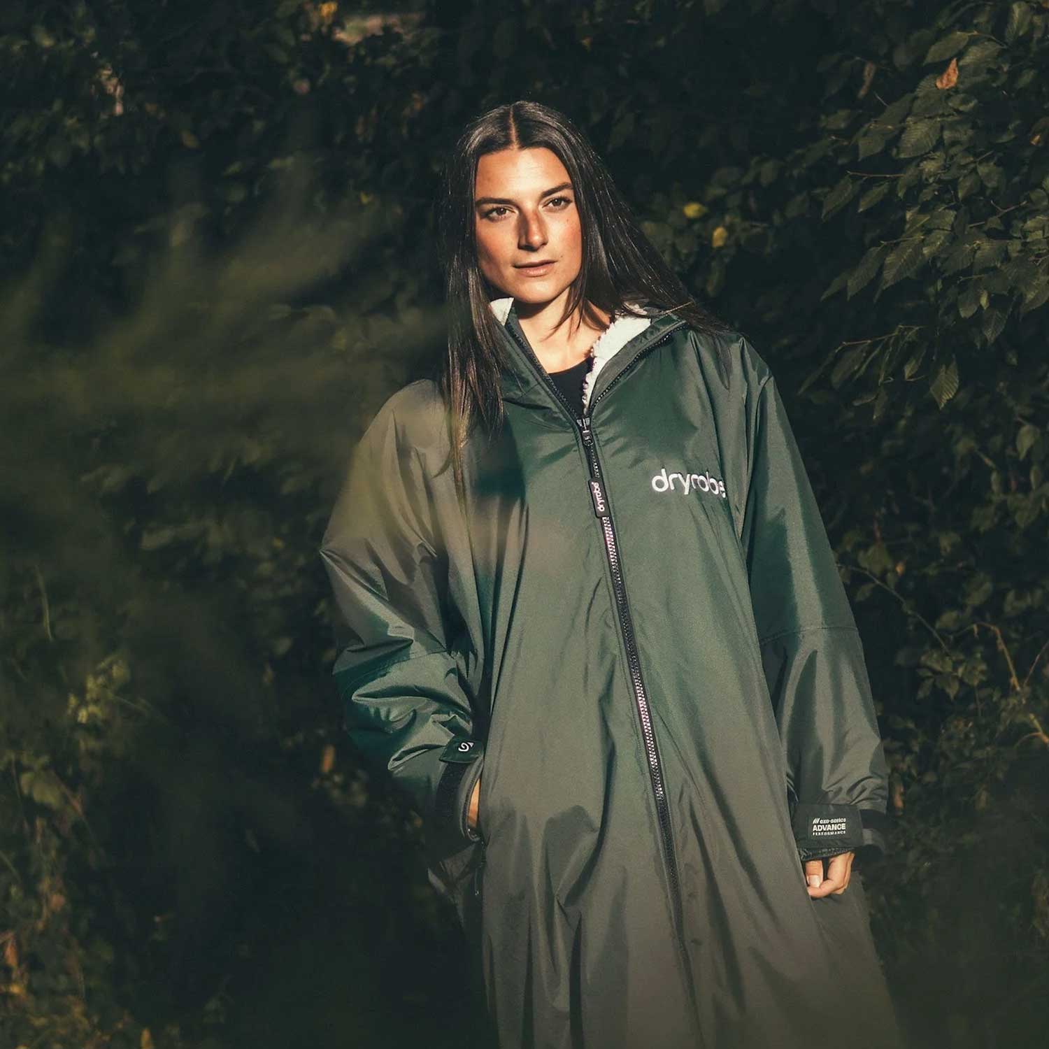 Dryrobe Advance Changing Robe Waterproof Jacket - Dark Green Grey