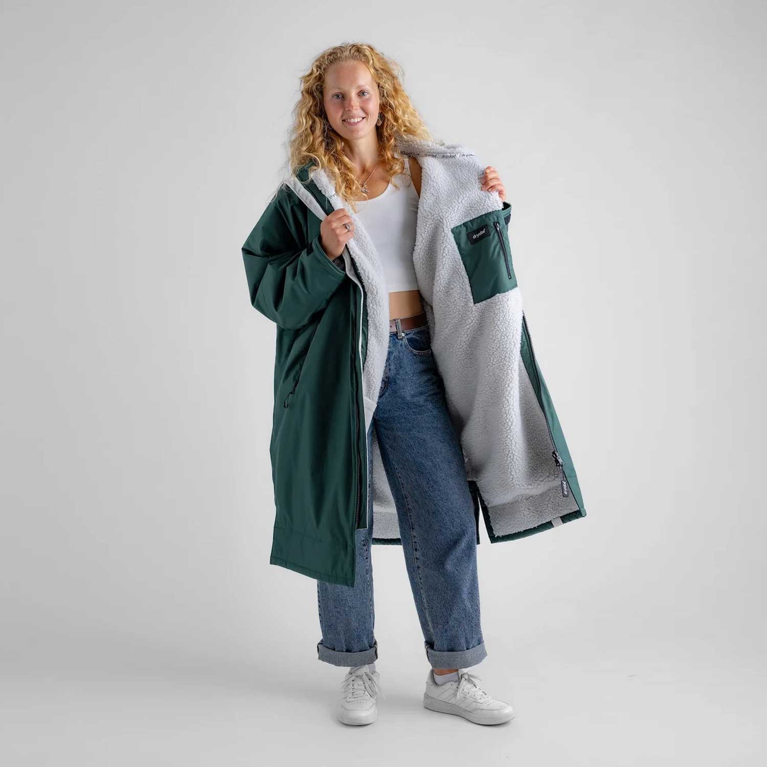 Dryrobe Advance Changing Robe Waterproof Jacket - Dark Green Grey